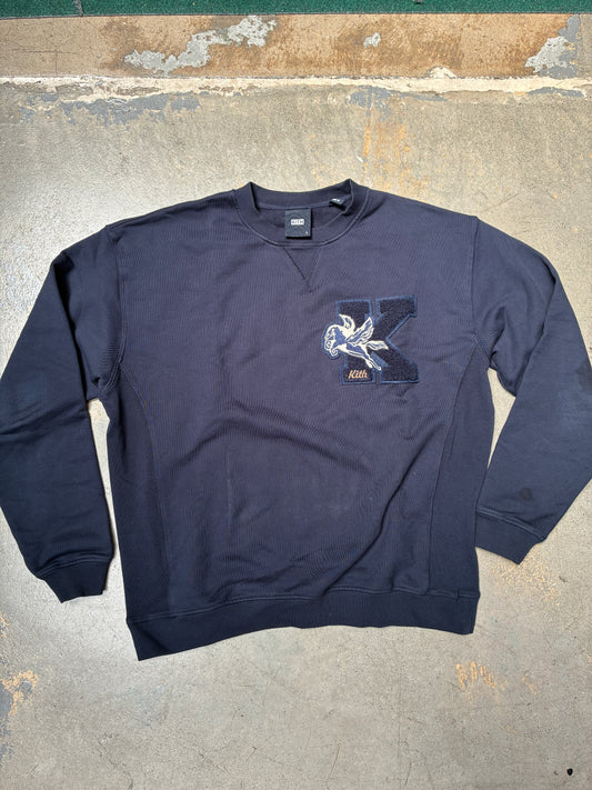 Kith Varsity Patch Crewneck Navy (Large) (Pre-Owned)