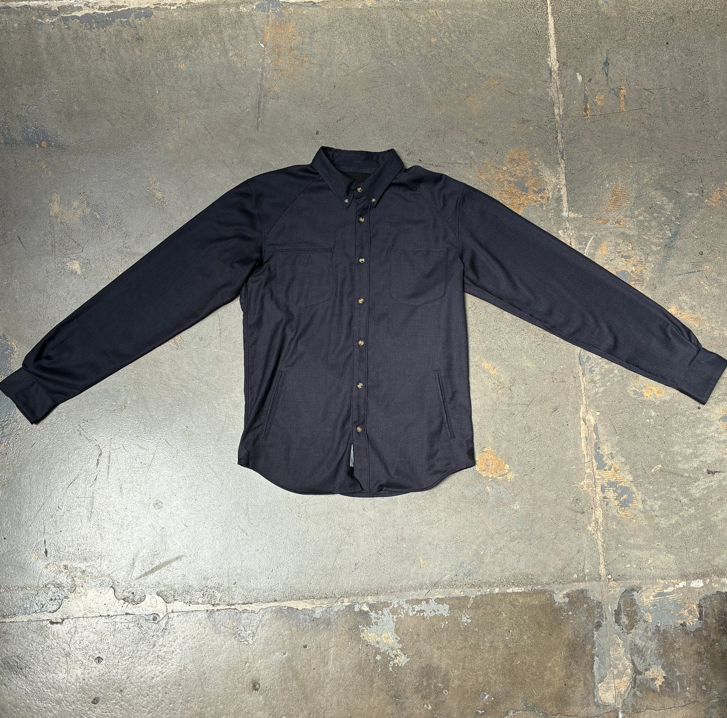 Black Scale Button Up Denim Button Up (Large)