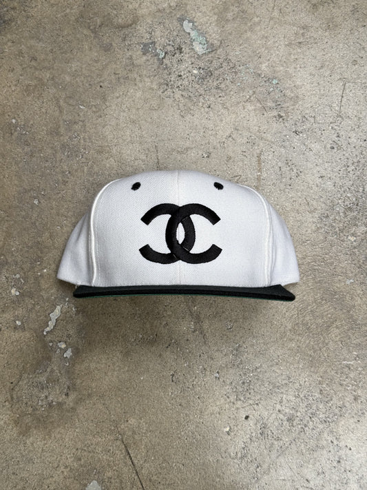 Vintage "CC" Luxury Inspired Snapback White/Black