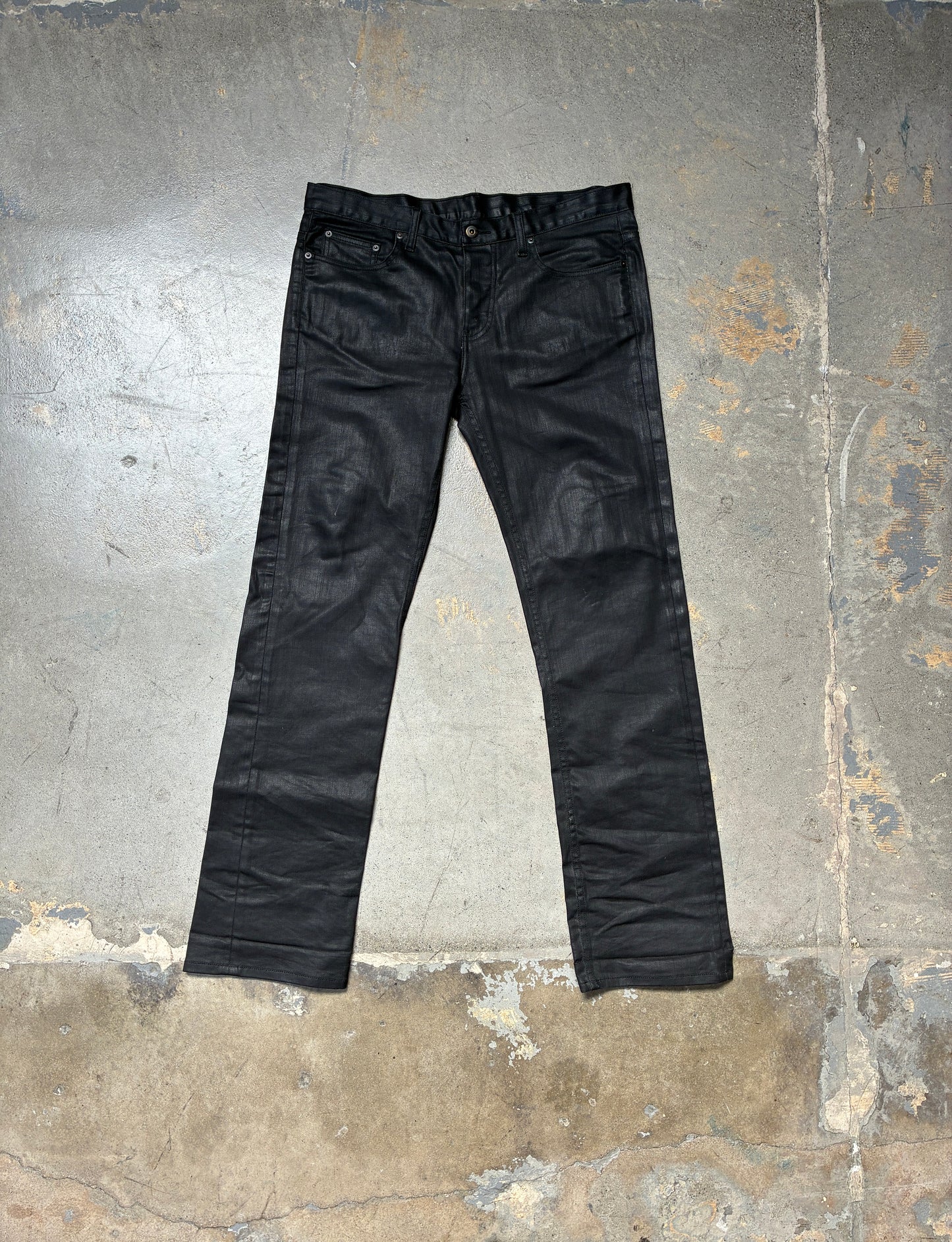 Black Scale Waxed Denim Slim Cut (34) (Pre-Owned)