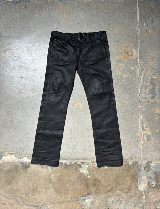 Black Scale Waxed Denim Slim Cut (34) (Pre-Owned)