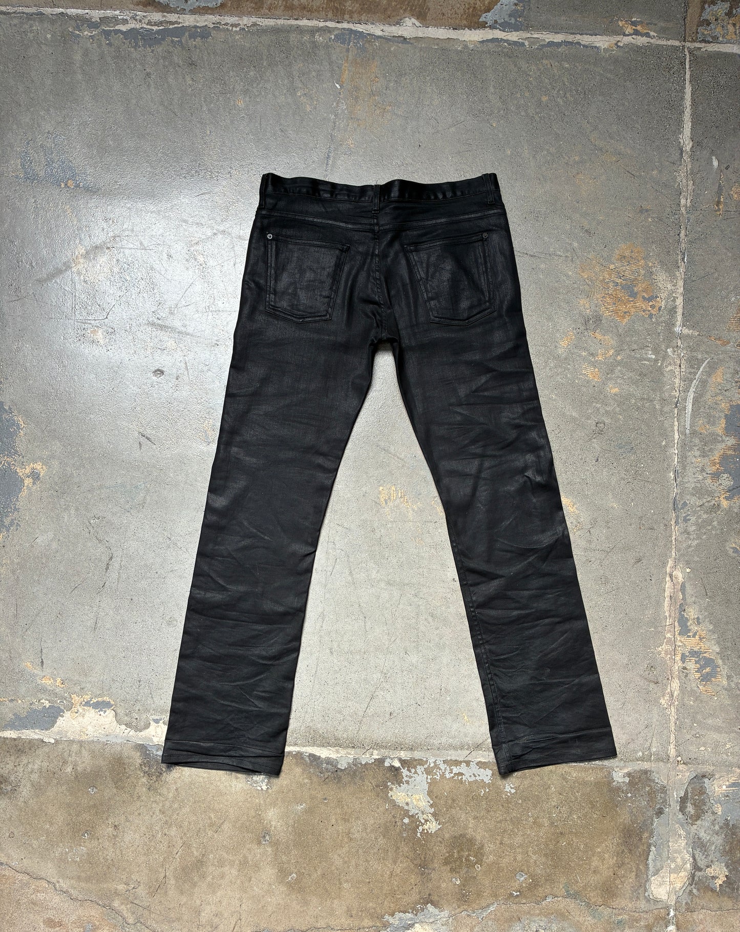 Black Scale Waxed Denim Slim Cut (34) (Pre-Owned)