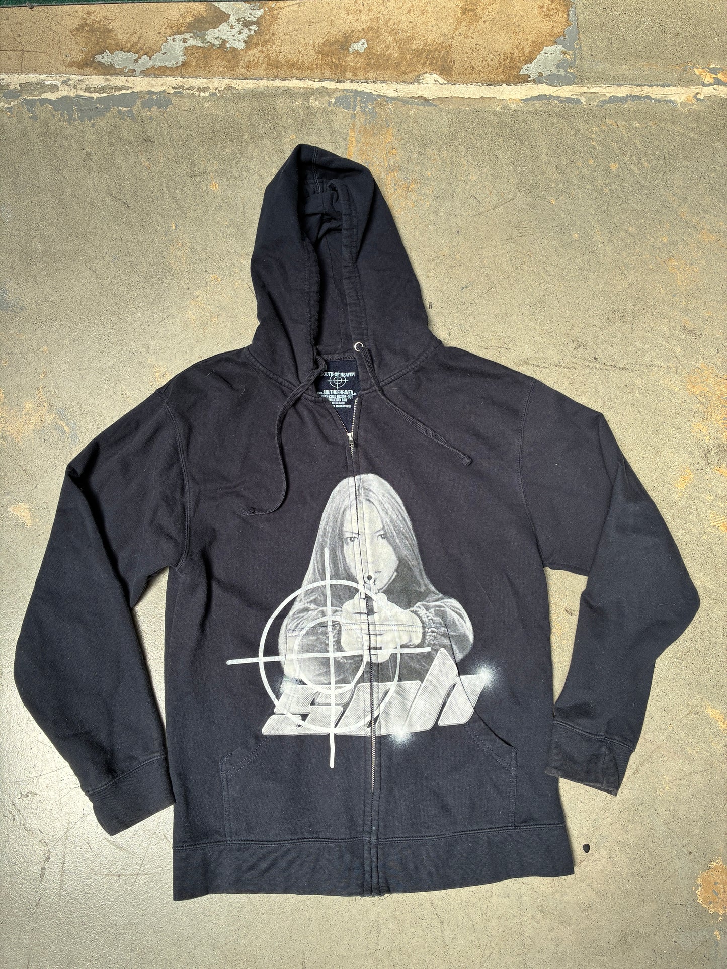 South of Heaven Bullseye V1 Zip-Up Hoodie Navy Medium (Pre-Owned)