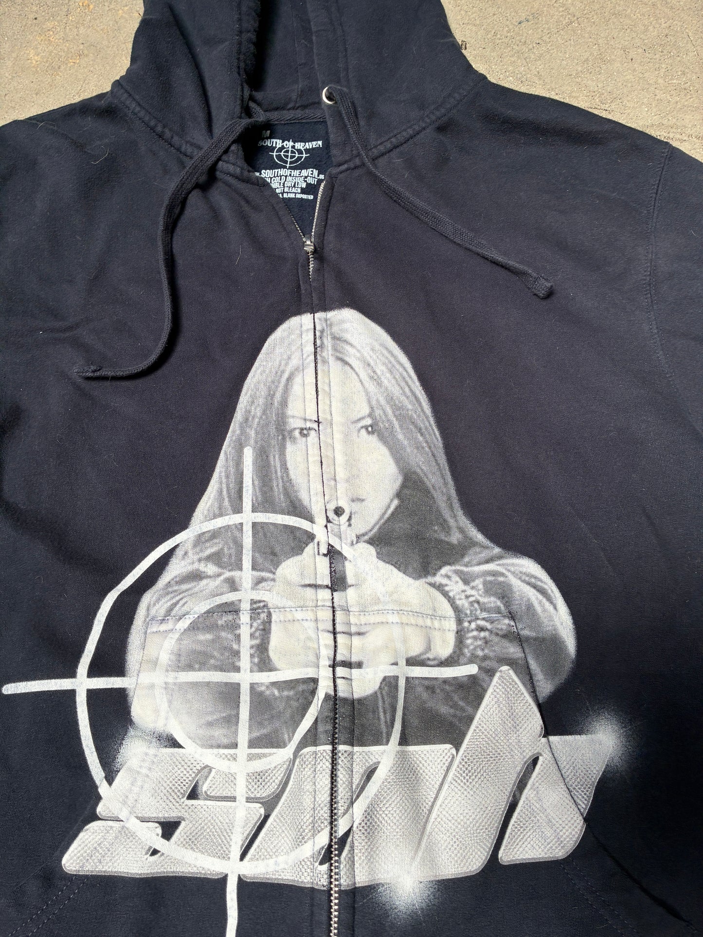 South of Heaven Bullseye V1 Zip-Up Hoodie Navy Medium (Pre-Owned)