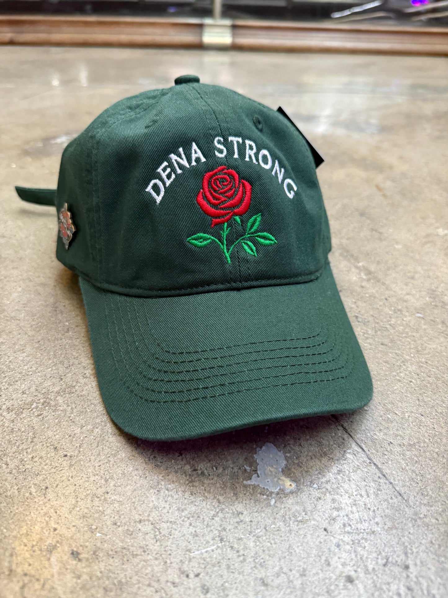 Wolf Collection Dena Strong Dad Hat Strapback Forest Green