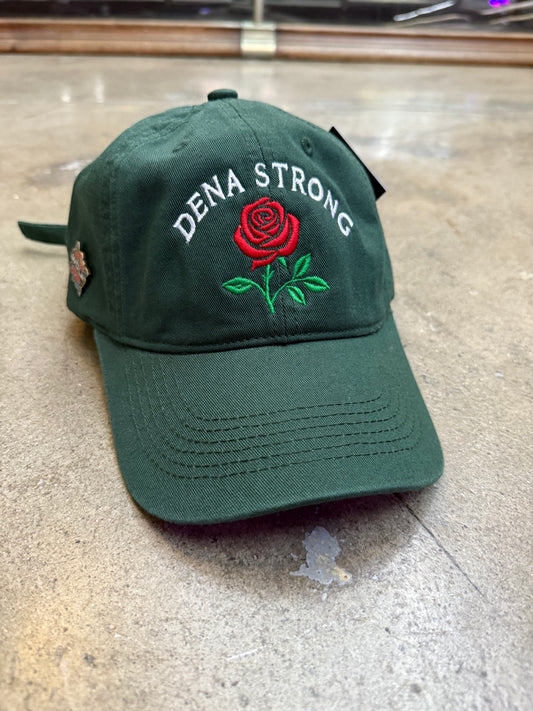 Wolf Collection Dena Strong Dad Hat Strapback Forest Green