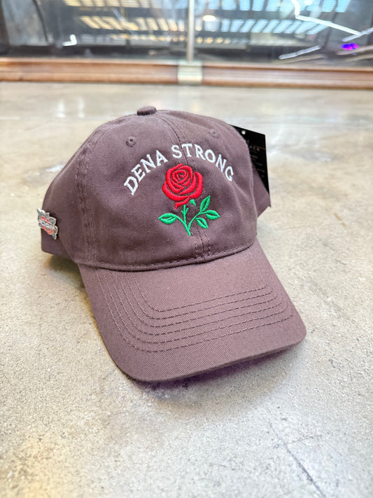 Wolf Collection Dena Strong Dad Hat Strapback Chocolate Brown