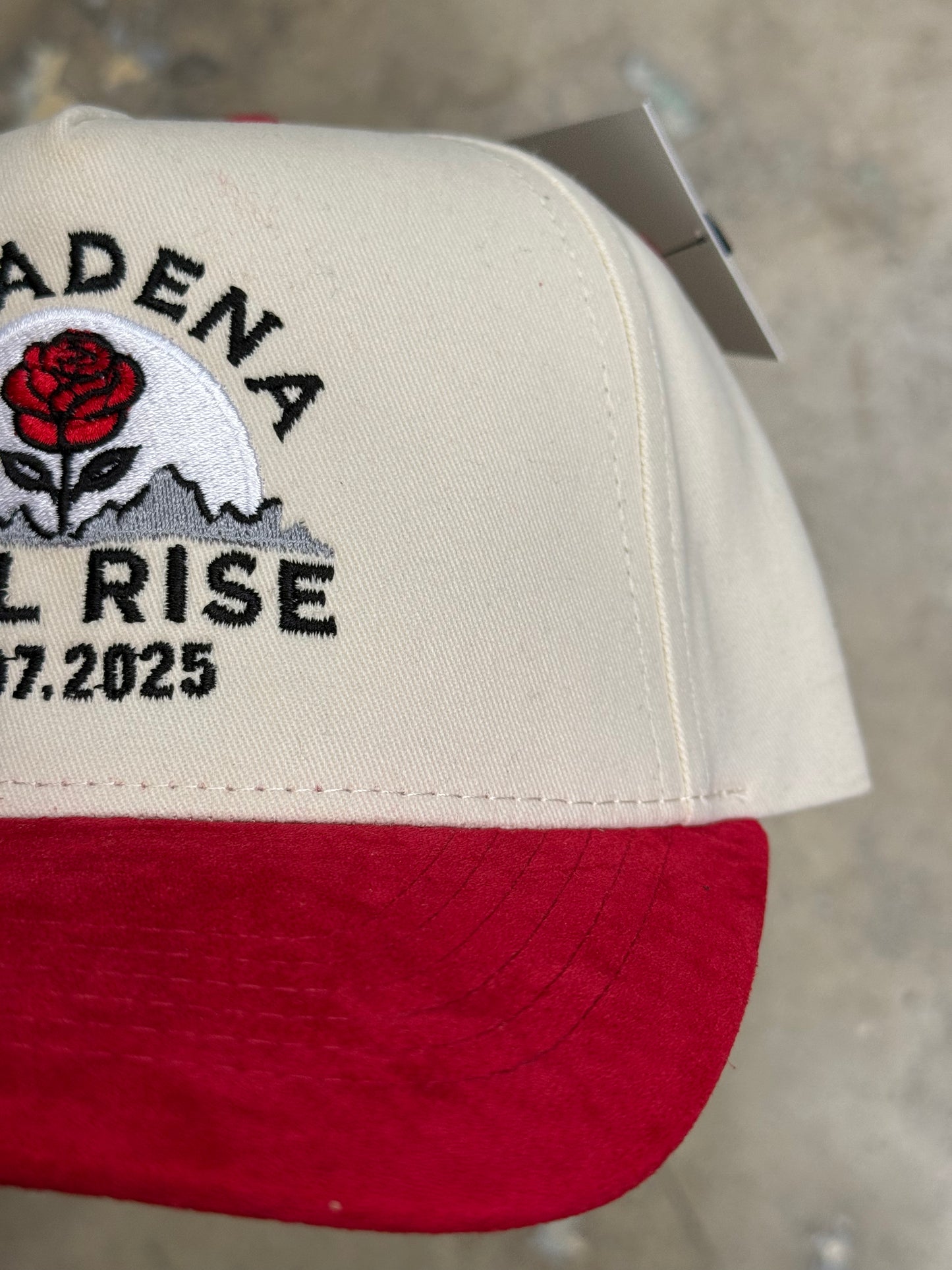 Wolf Collection Altadena Will Rise Suede Brim Snapback White/Red