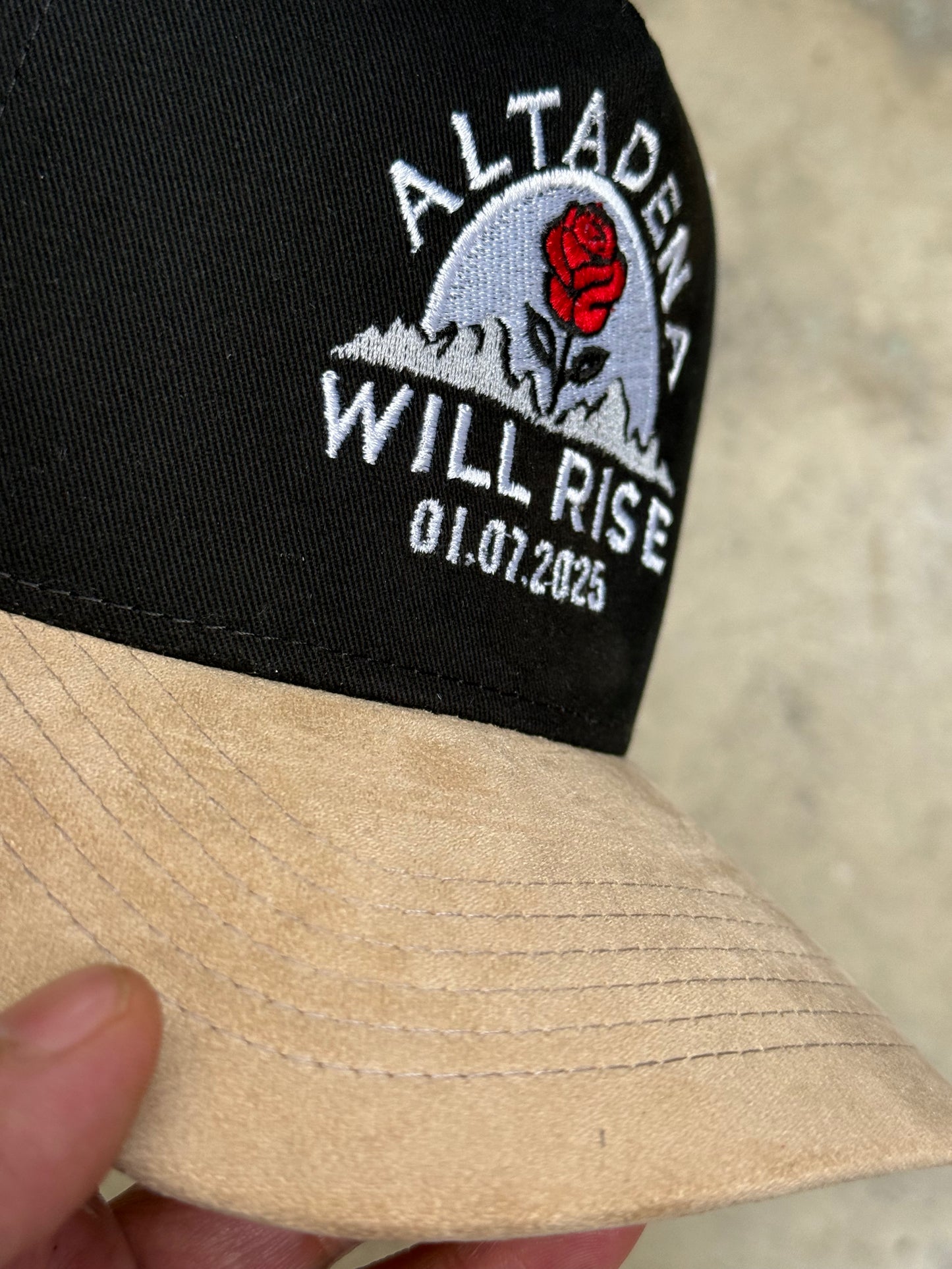 Wolf Collection Altadena Will Rise Suede Brim Snapback Black/Natural