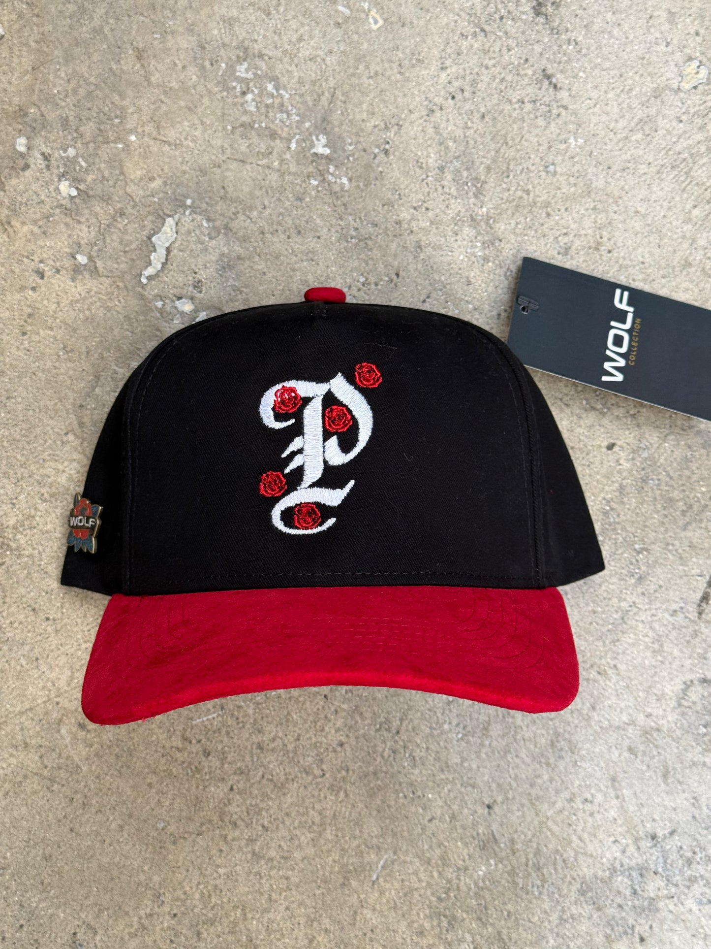 Wolf Collection P Rose Suede Brim Snapback Bred