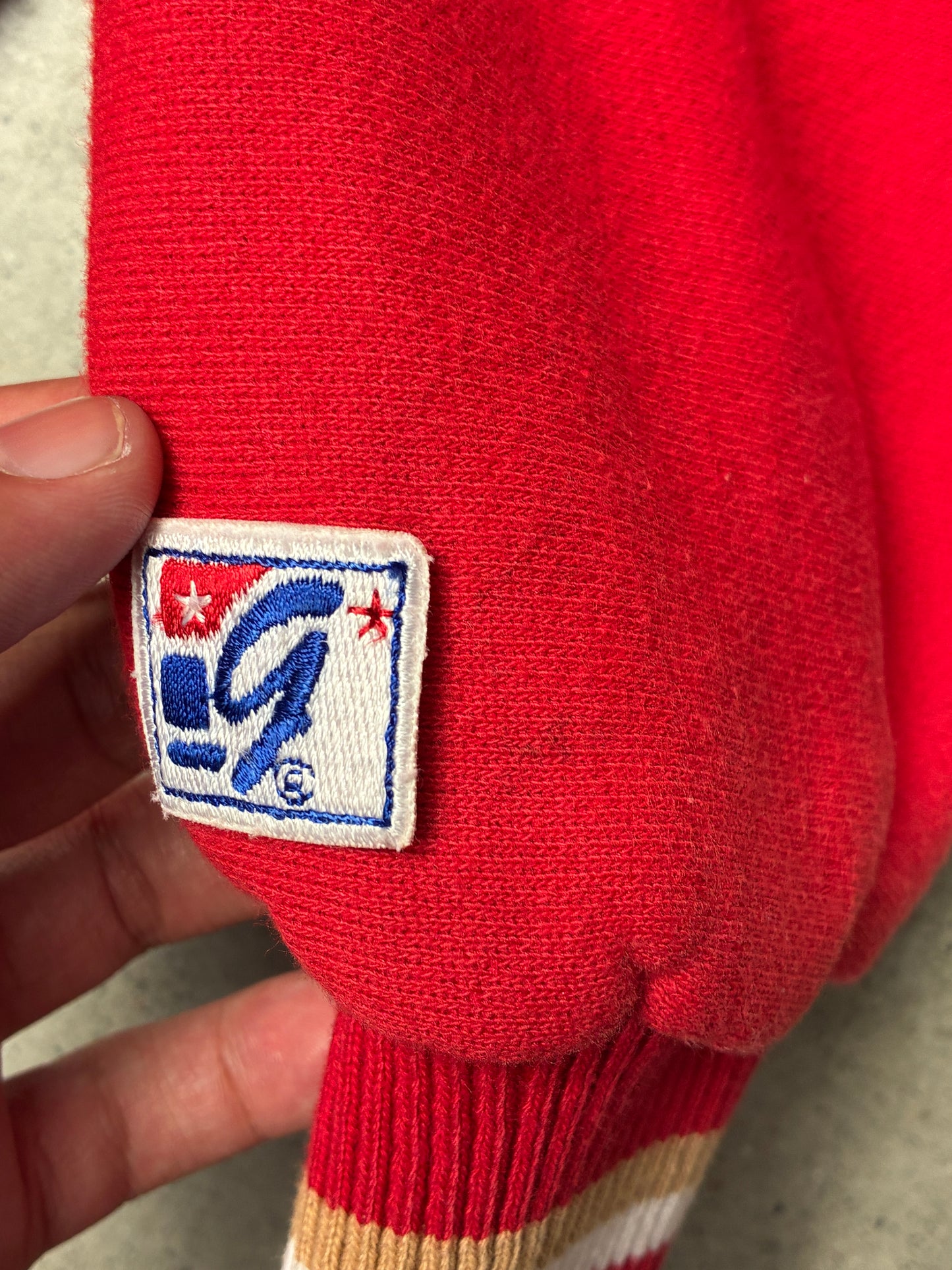 Vintage SF 49ers Mockneck Sweater Red Medium (Pre-Owned)
