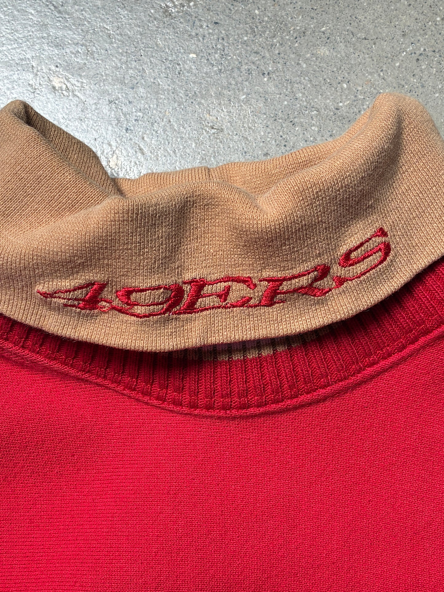 Vintage SF 49ers Mockneck Sweater Red Medium (Pre-Owned)