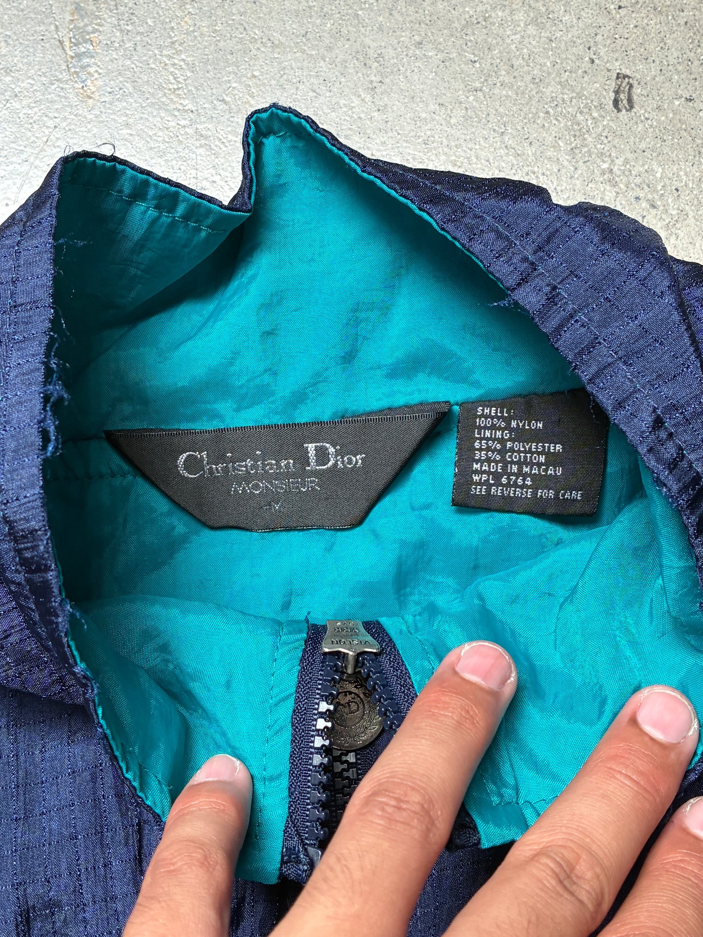 Vintage Christian Dior Monsieur Nylon Jacket Navy Medium (Pre-Owned)