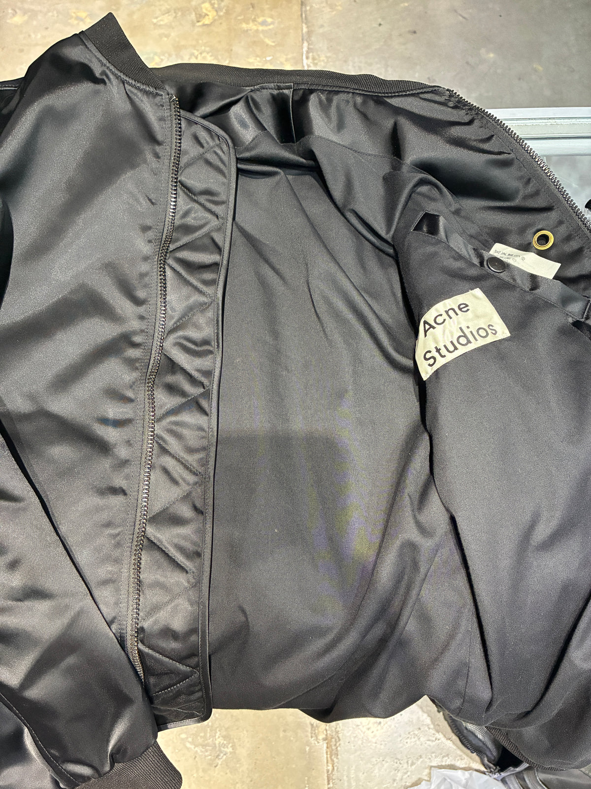 Acne Studios Selo Light Bomber Satin Jacket 48 (Pre-Owned)