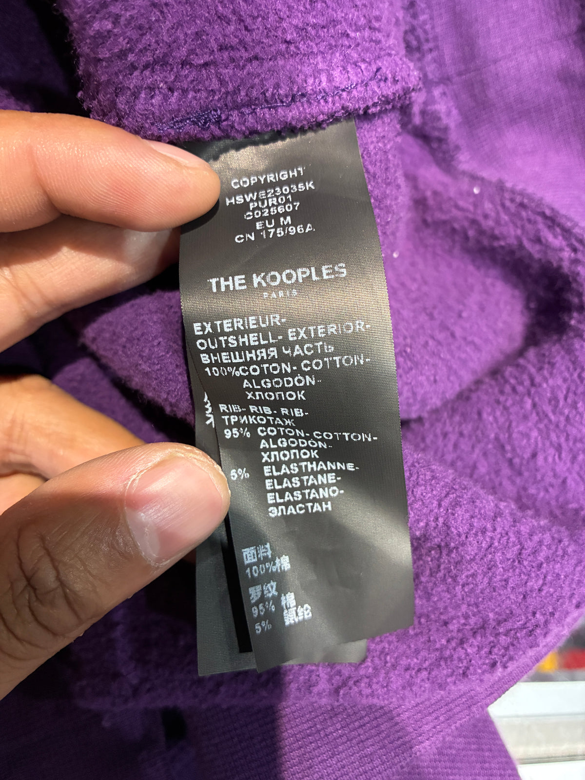 The Kooples Embroidered Hoodie Purple M (Pre-Owned)