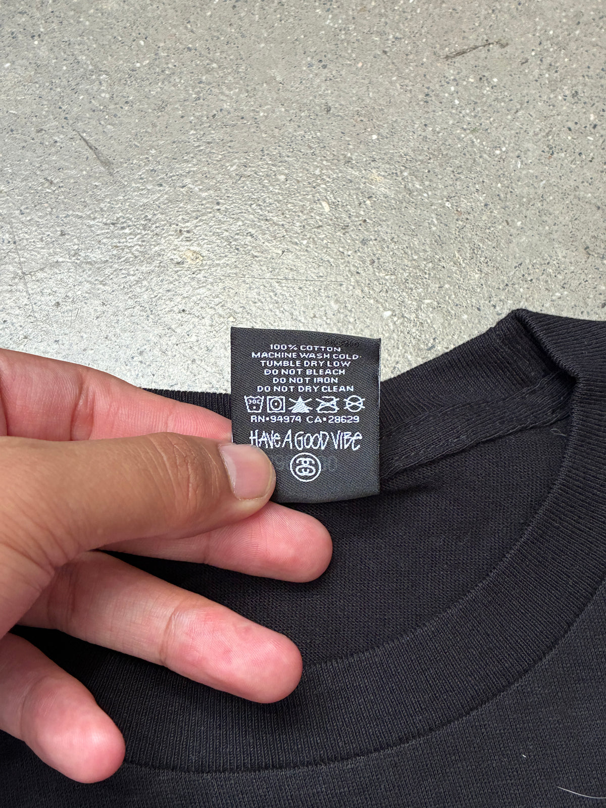 Stussy The Crew T-Shirt Black Large