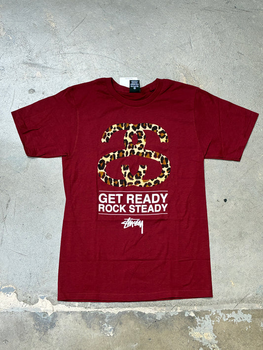 Stussy Get Ready Rock Steady Burgundy Small