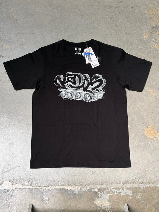 Kaws x Uniqlo Wordmark T-Shirt Black