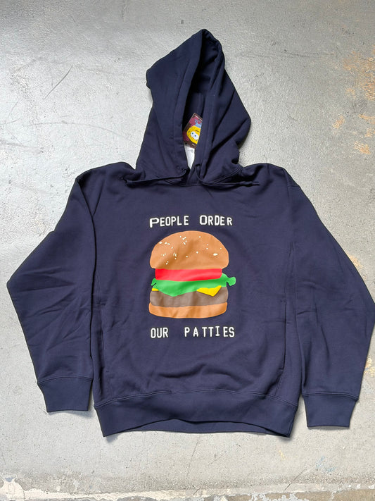 CPFM x Spongebob x Uniqlo Krabby Patty Hoodie Navy Small