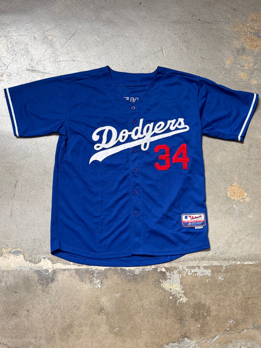 Majestic LA Dodgers Authentic Jersey Valenzuela #34 Blue 48 (XL) (Pre-Owned)