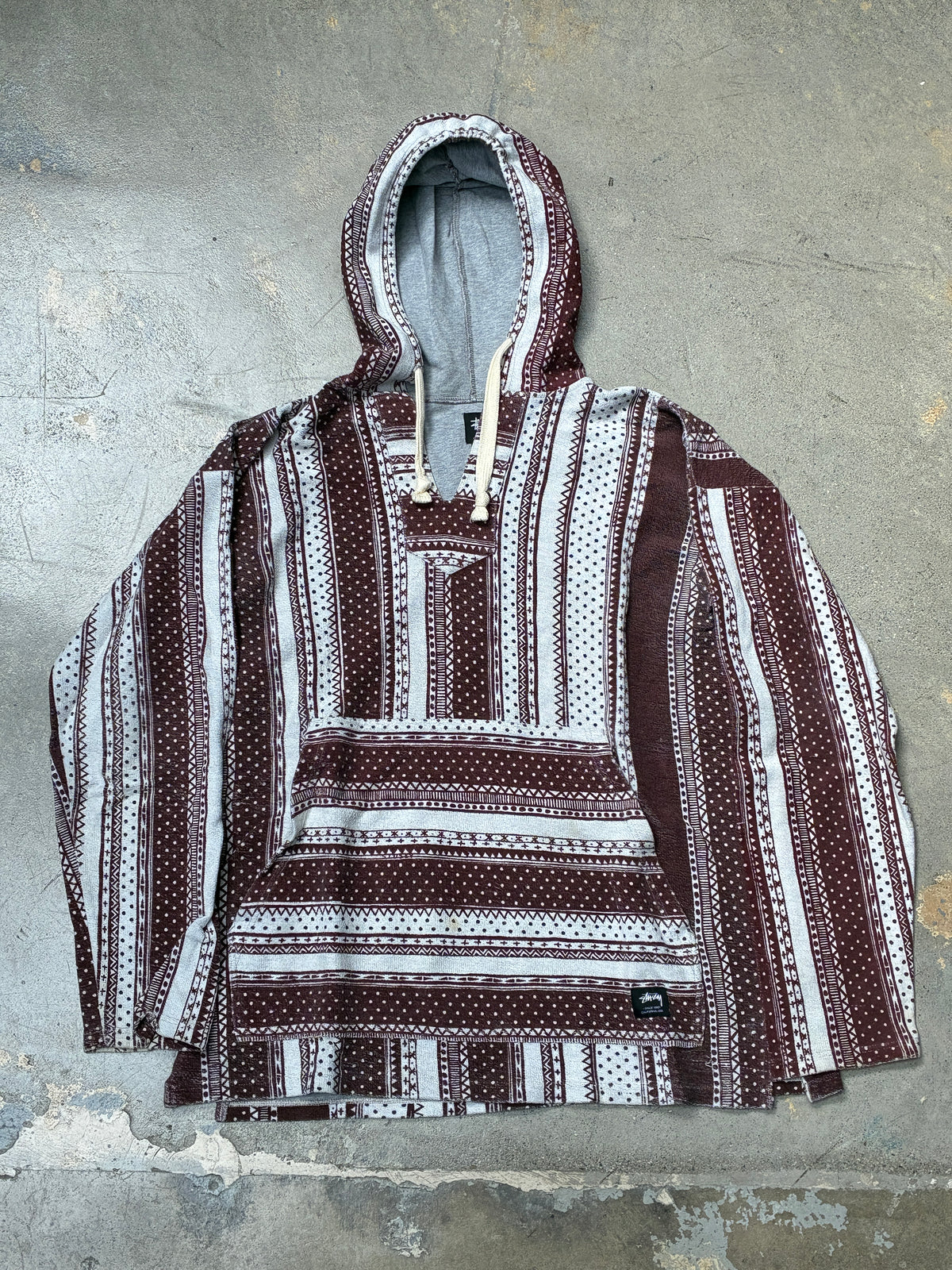 Vintage Stussy Poncho Red Large (Pre-Owned)