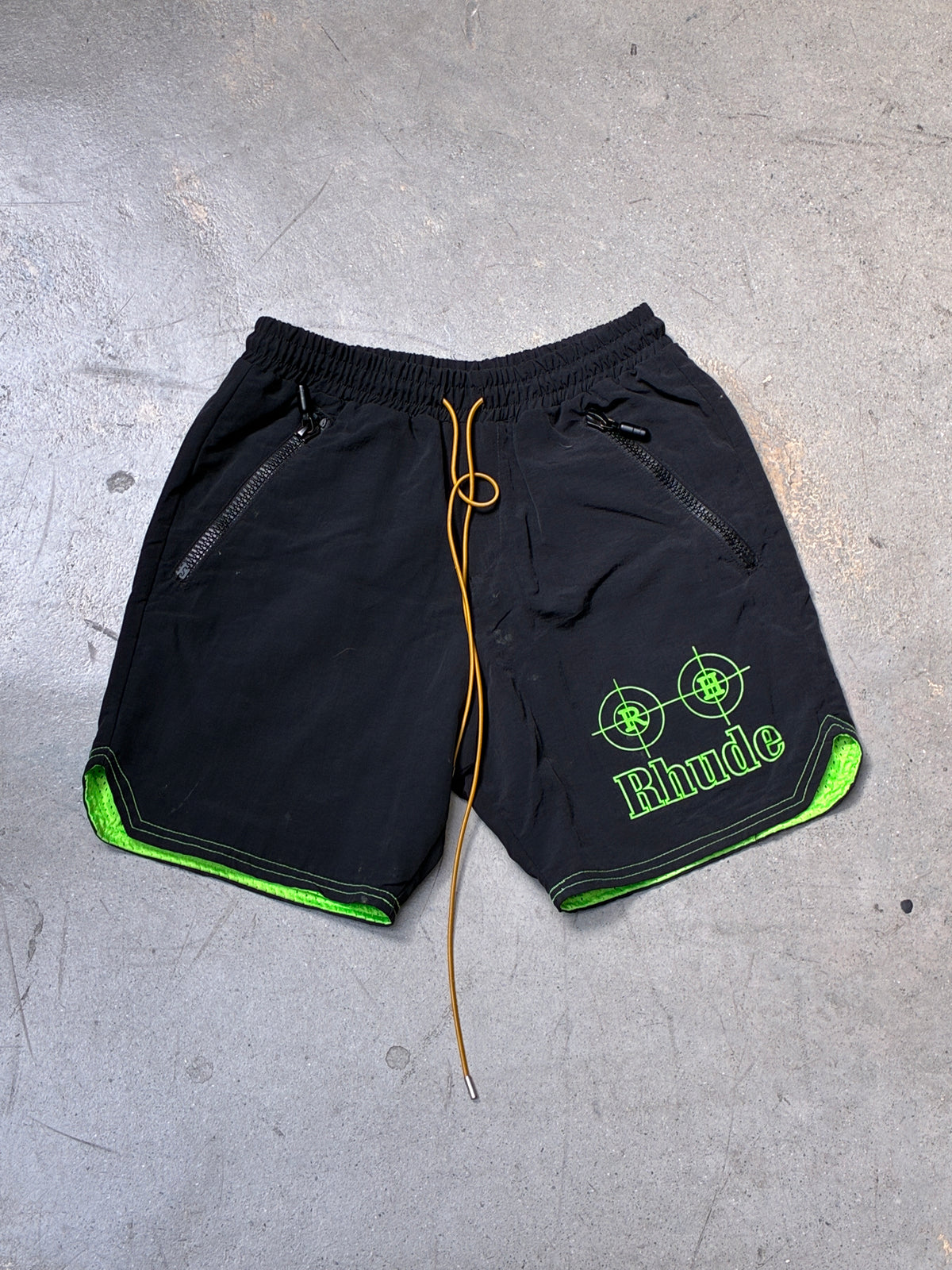 Rhude RH Logo Swim Trunks Black (Small) (Pre-Owned)