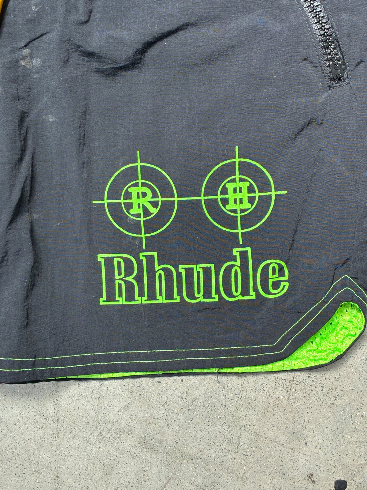 Rhude RH Logo Swim Trunks Black (Small) (Pre-Owned)