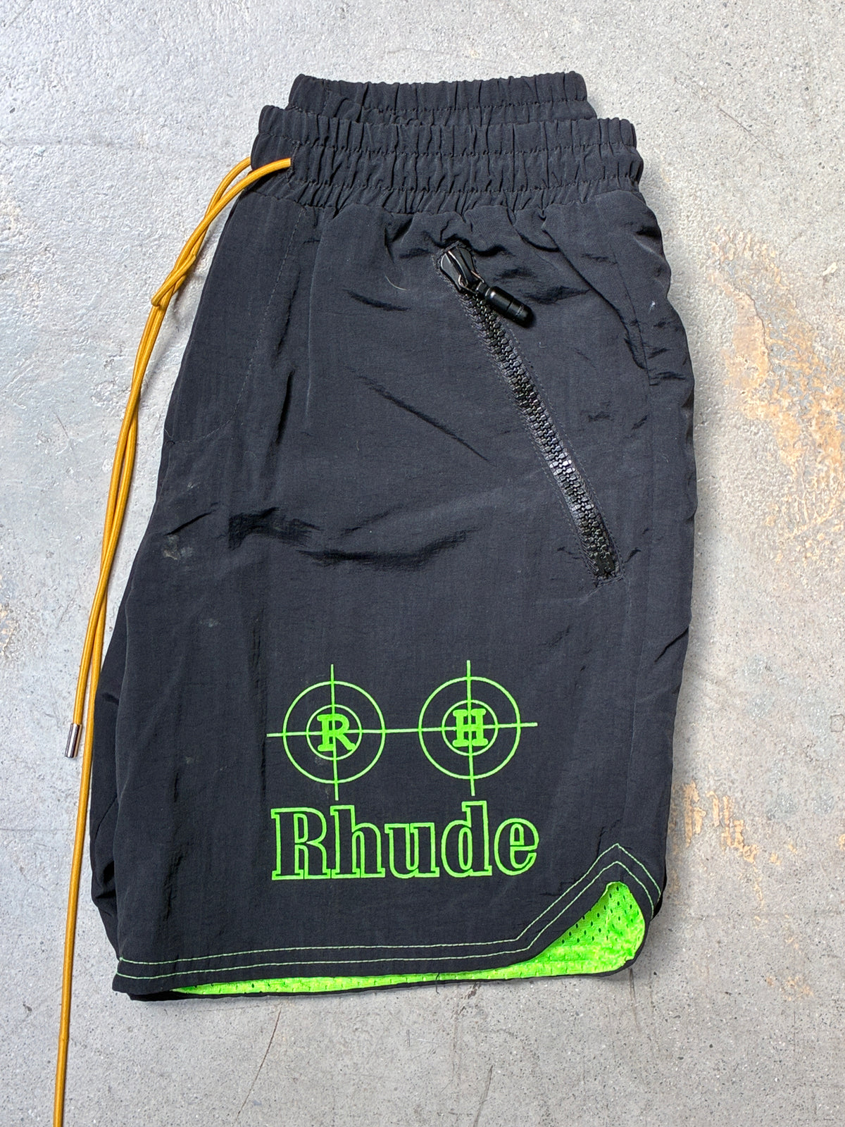 Rhude RH Logo Swim Trunks Black (Small) (Pre-Owned)