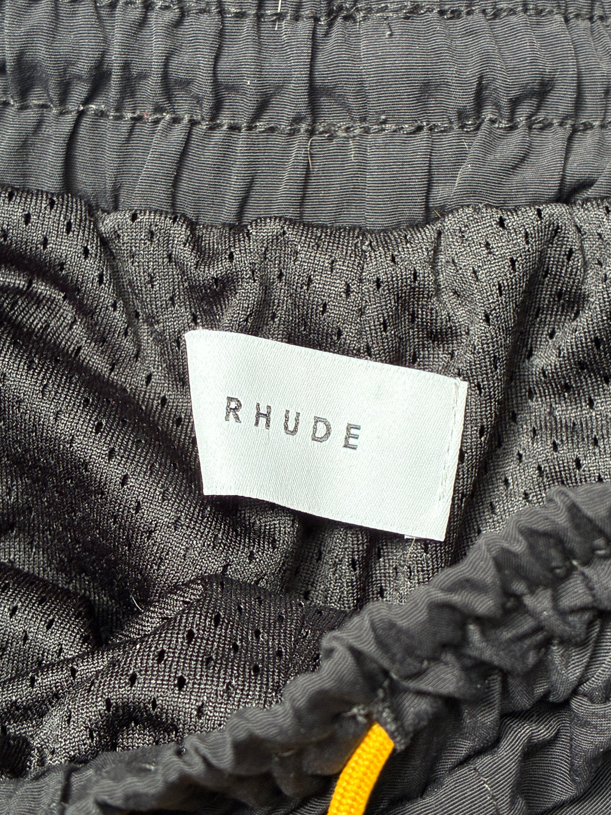 Rhude Panel Swim Shorts Black/Maroon (Small) (Pre-Owned)