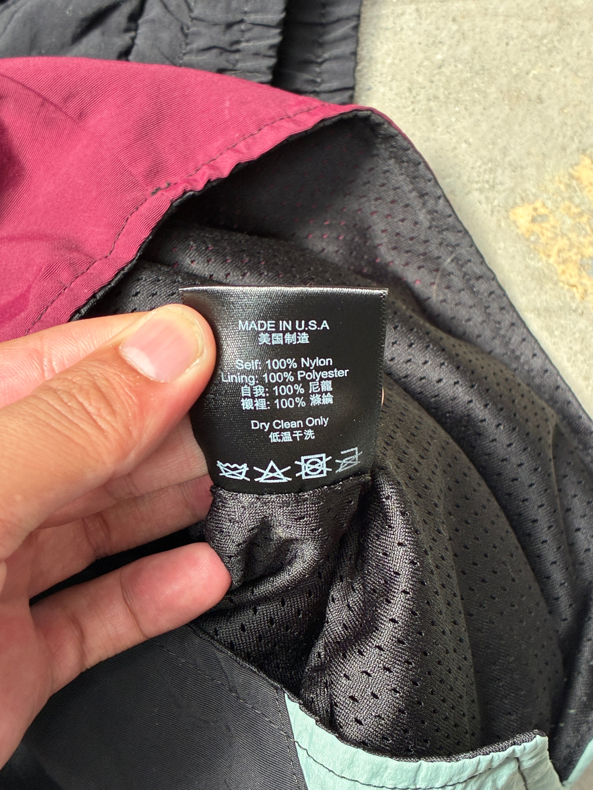 Rhude Panel Swim Shorts Black/Maroon (Small) (Pre-Owned)