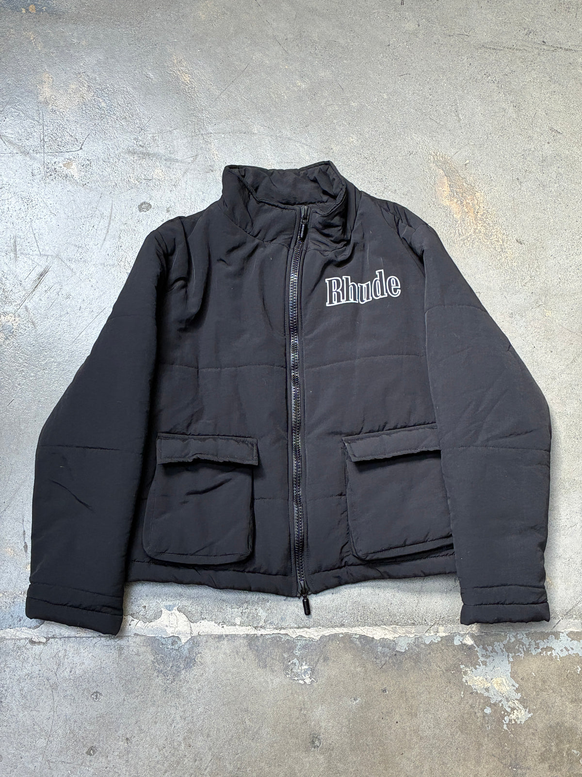 Rhude Logo Puffer Jacket Black Medium (Pre-Owned)
