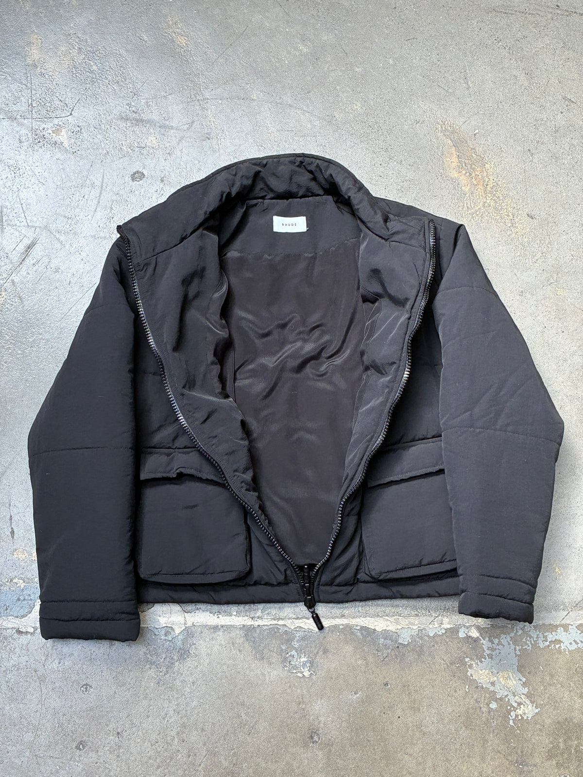 Rhude Logo Puffer Jacket Black Medium (Pre-Owned)