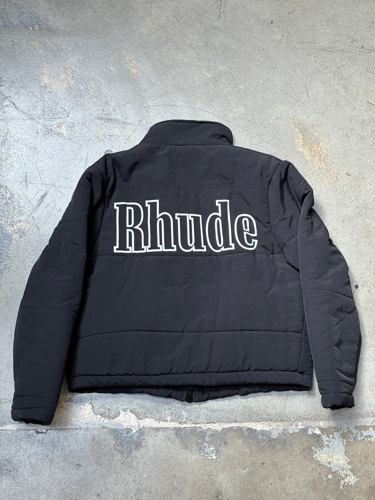 Rhude Logo Puffer Jacket Black Medium (Pre-Owned)