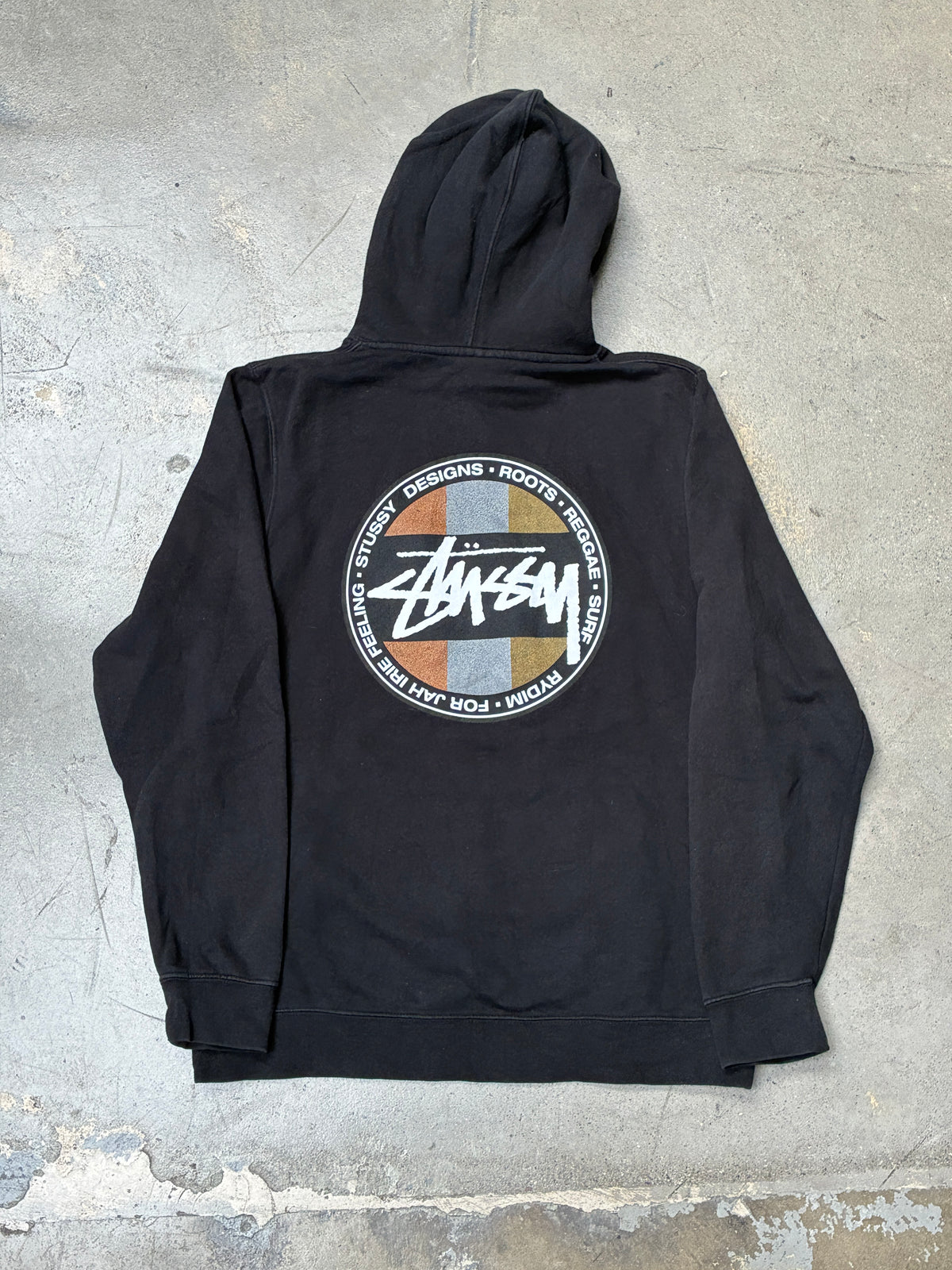 Vintage Stussy Hoodie Black Medium (Pre-Owned)