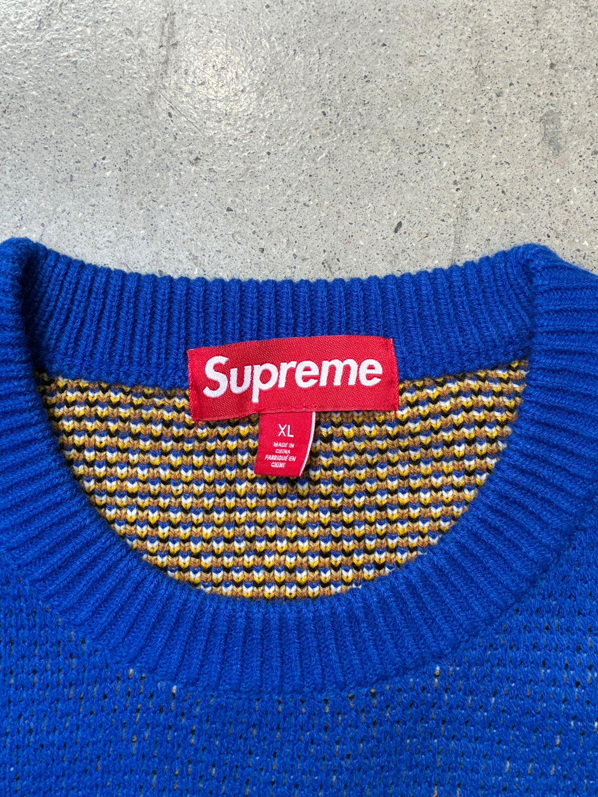 Supreme Antihero Crewneck Knitted Sweatshirt (Royal)