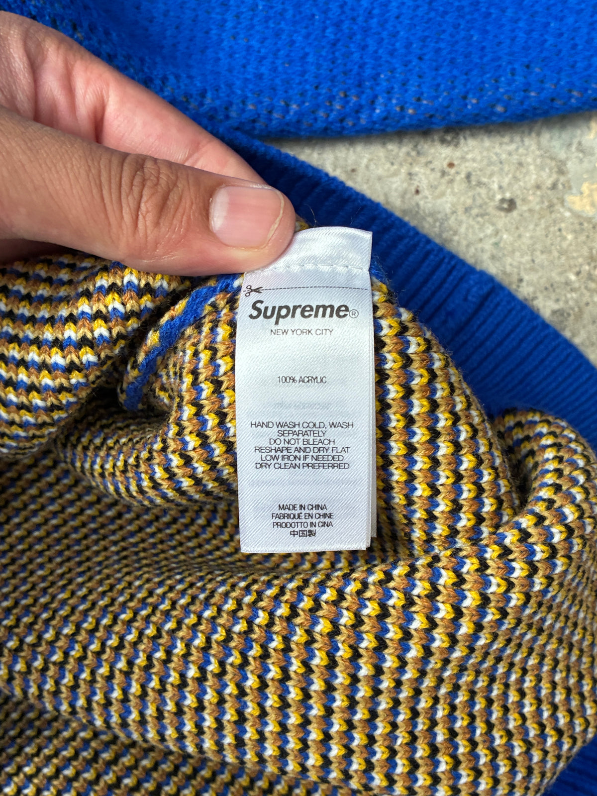 Supreme Antihero Crewneck Knitted Sweatshirt (Royal)