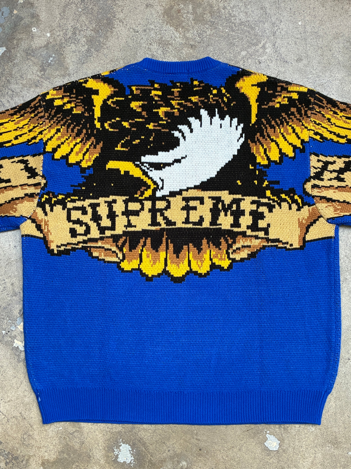 Supreme Antihero Crewneck Knitted Sweatshirt (Royal)