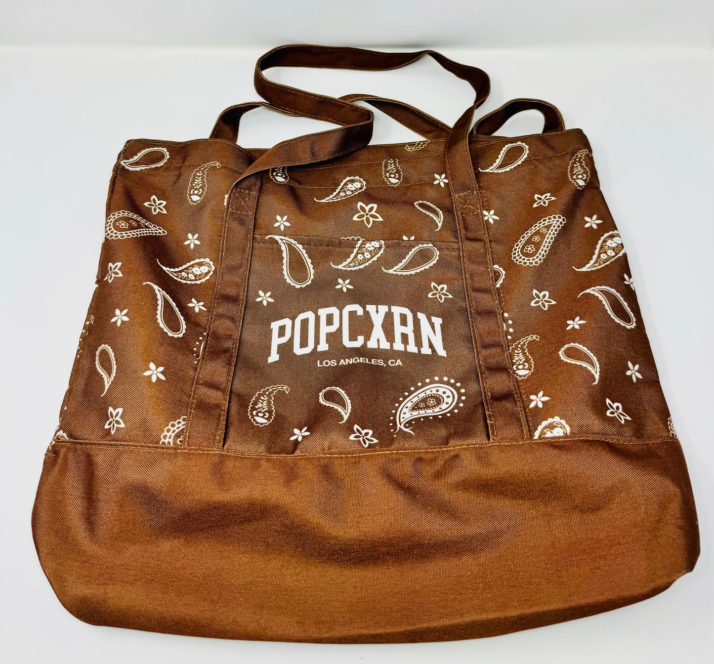 Popcxrn "Paisley" Tote Bag Brown