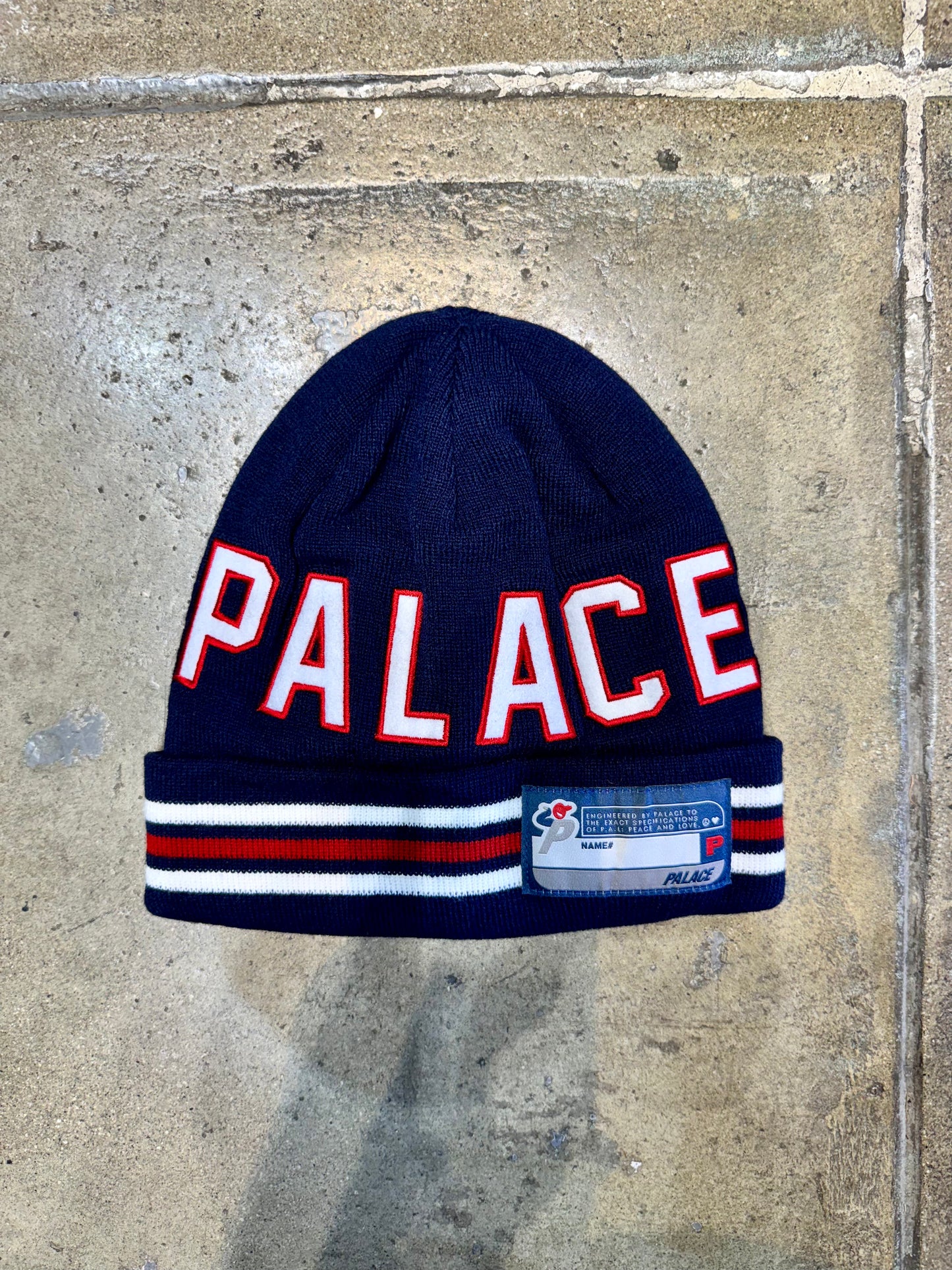 Palace College Beanie Navy