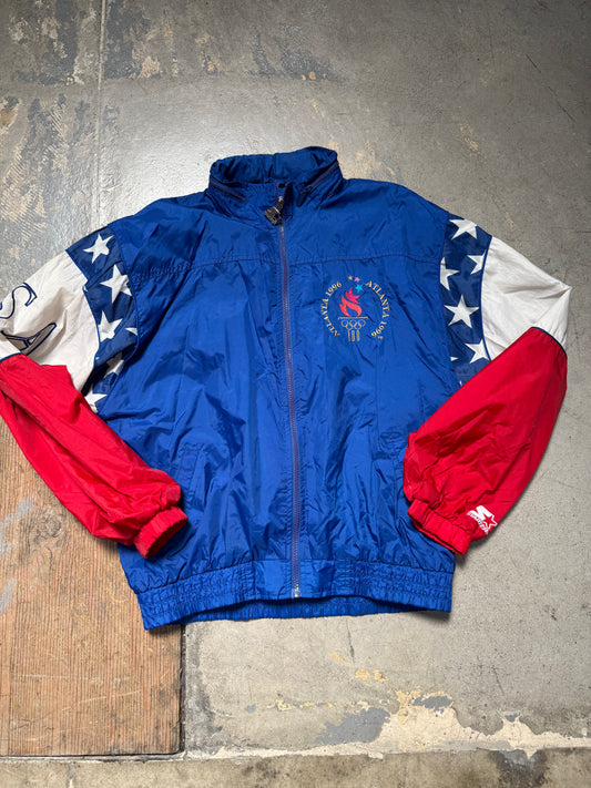 Starter 1996 Atlanta Olympics Jacket Blue/White/Red XL (Used)