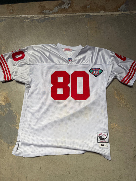 Mitchell & Ness SF 49ers Jerry Rice Jersey White 2XL (Used)