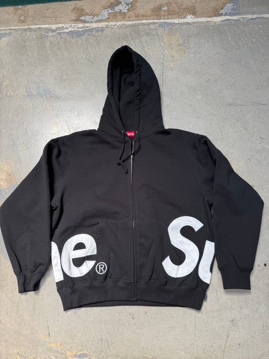 Supreme Big Logo Zip-up Hoody Black Medium