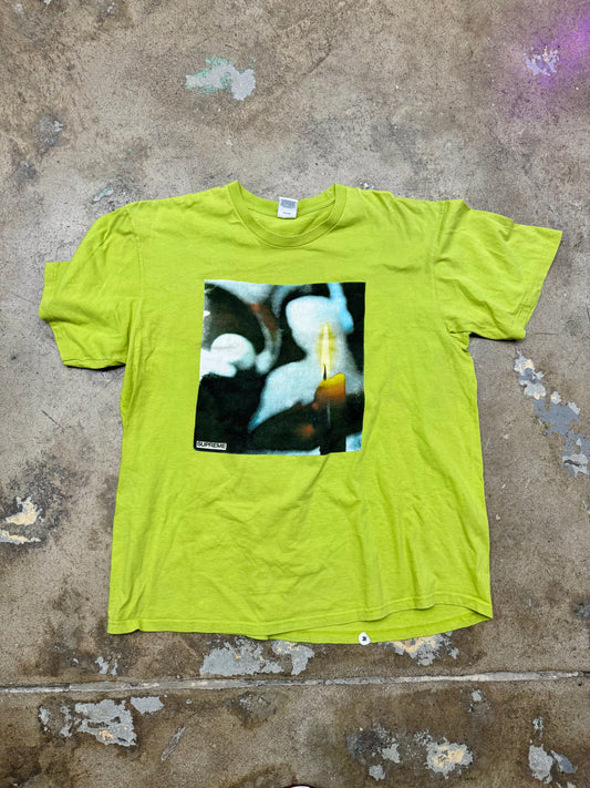 Supreme Candle T Shirt Neon Yellow XL (Used)