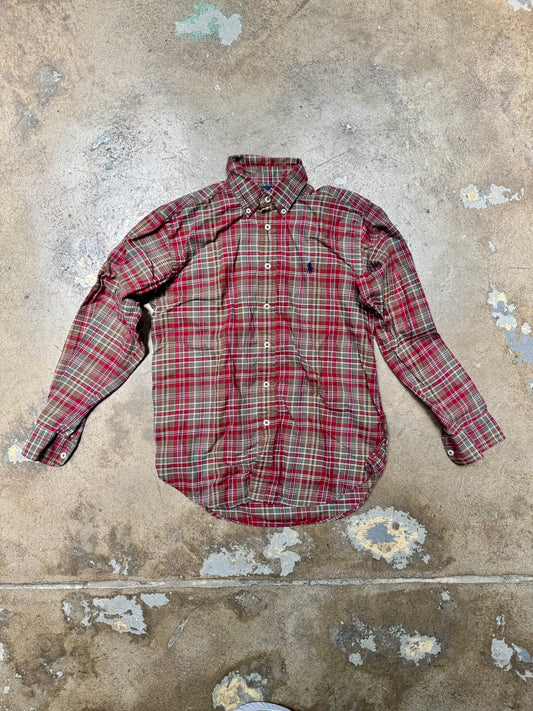 Ralph Lauren Plaid Red/Multi Youth Medium