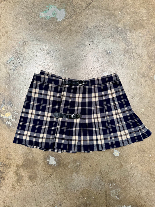 Brandy Melville Plaid Skirt Blue Medium