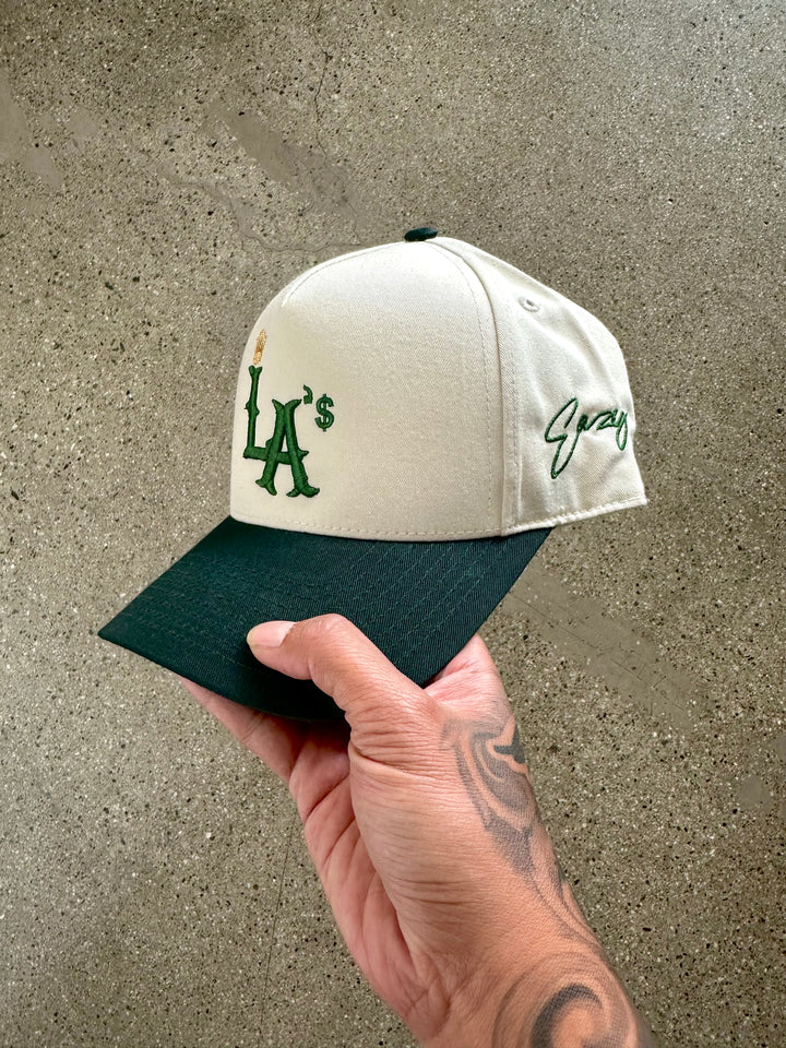 Eazy Time is Money Snapback Cream/Green