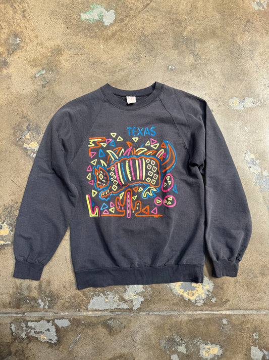Texas Armadillo Sweater Grey L