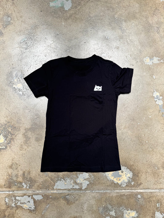 Rip & Dip Cat Pocket Tee Black Small