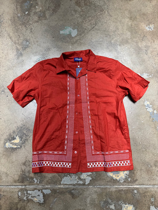 Devastates Meander Button up Burnt Orange XXL