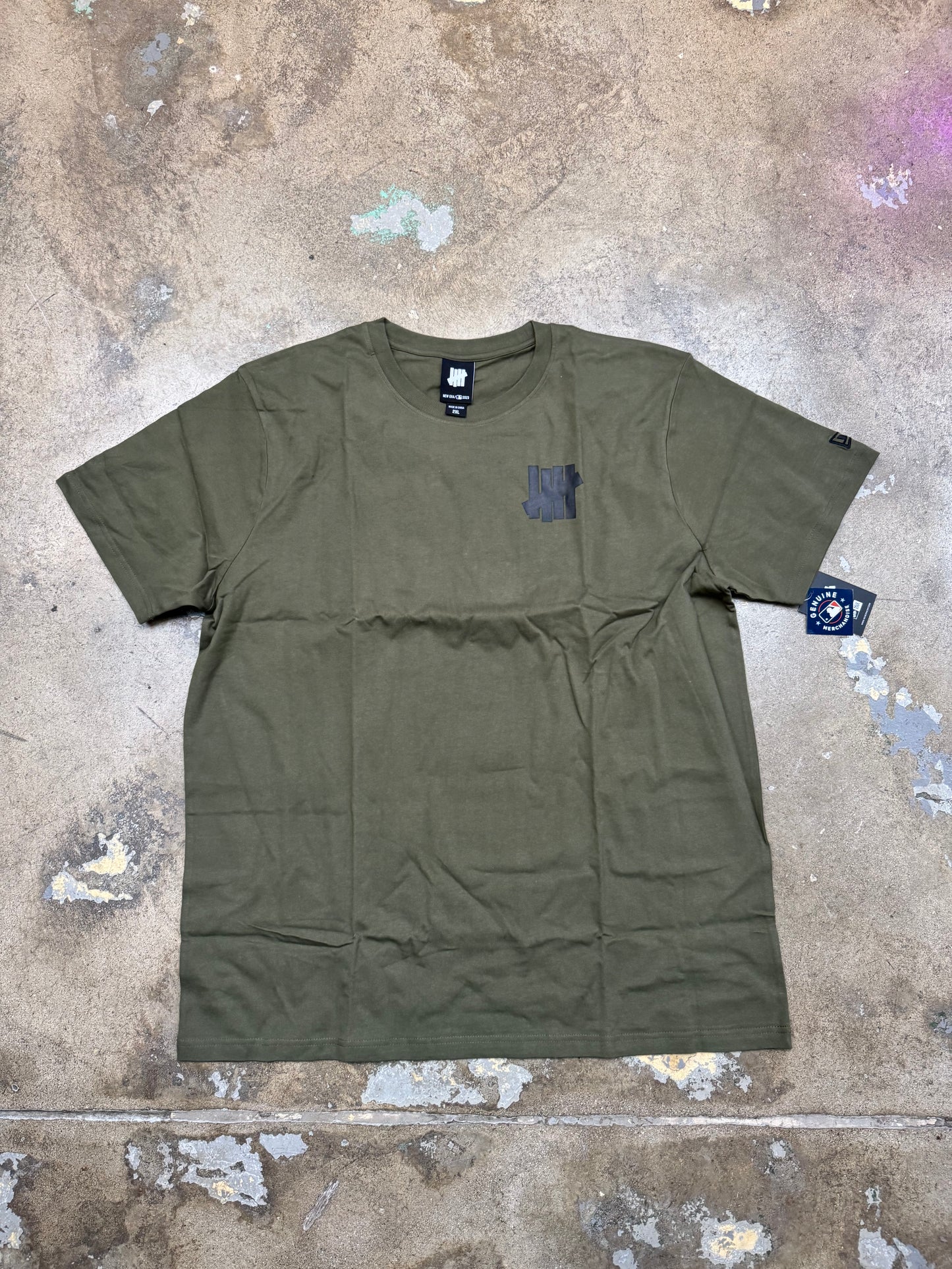 UNDFTD X New Era New York Yankees T Shirt Olive XXL
